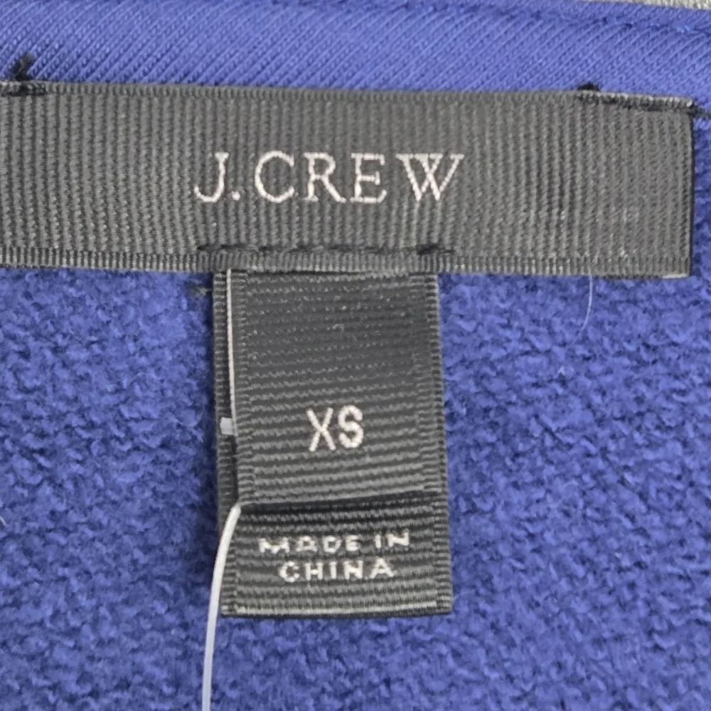 J. Crew Women's Size XS Blue Colorblock Half-Zip Pullover Style F9930 NWT